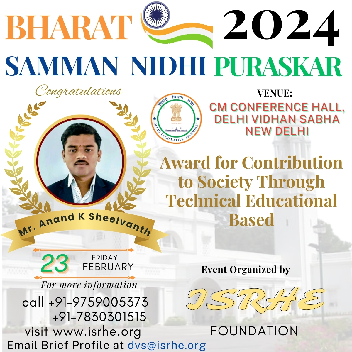 Prof. Anand K Sheelvanth